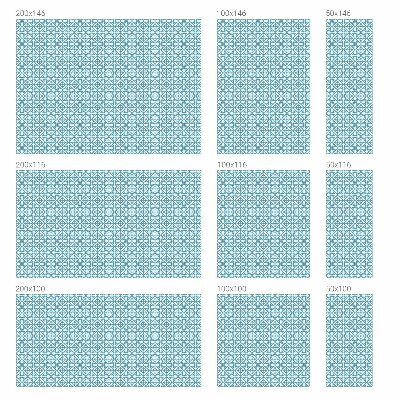 Fólia na sklo na ochranu súkromia Modré ozdoby