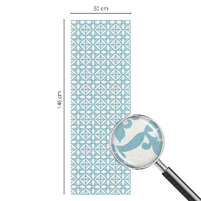 Fólia na sklo na ochranu súkromia Modré ozdoby