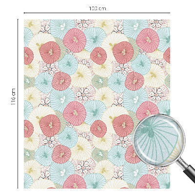 Ochranná fólia na sklo vitráž Pastelové kvety