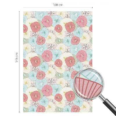 Ochranná fólia na sklo vitráž Pastelové kvety