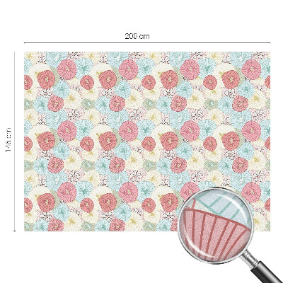 Ochranná fólia na sklo vitráž Pastelové kvety