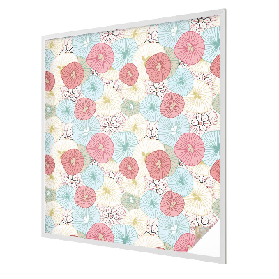 Ochranná fólia na sklo vitráž Pastelové kvety