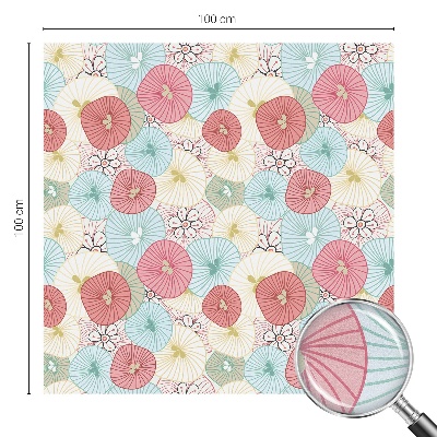 Ochranná fólia na sklo vitráž Pastelové kvety