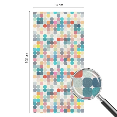 Nepriehľadná fólia na okno Farebné štvorce