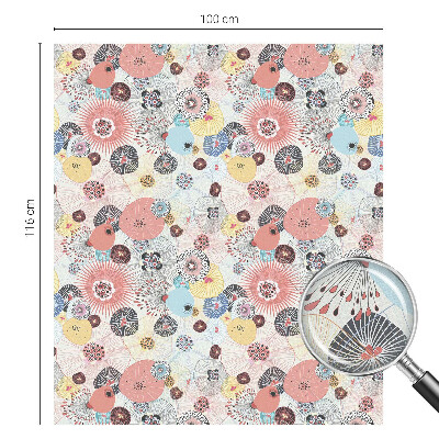 Ochranná fólia na sklo vitráž Farebný kvet