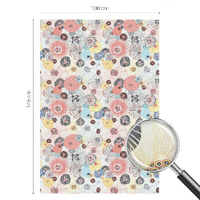 Ochranná fólia na sklo vitráž Farebný kvet