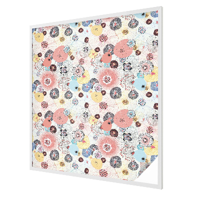 Ochranná fólia na sklo vitráž Farebný kvet