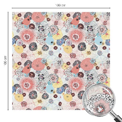 Ochranná fólia na sklo vitráž Farebný kvet