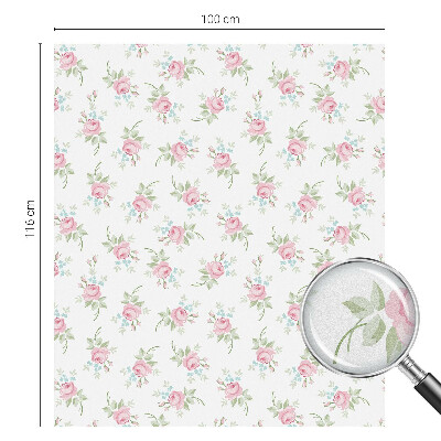 Samolepiaca fólia na sklo vitrážová Romantické ruže