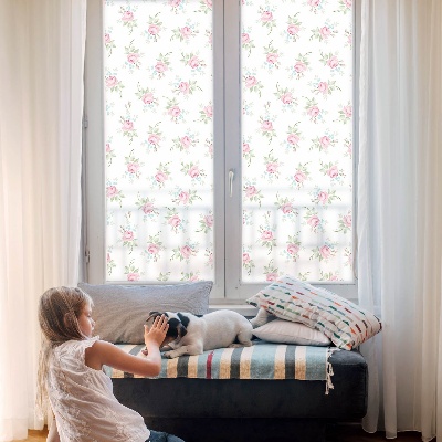 Samolepiaca fólia na sklo vitrážová Romantické ruže