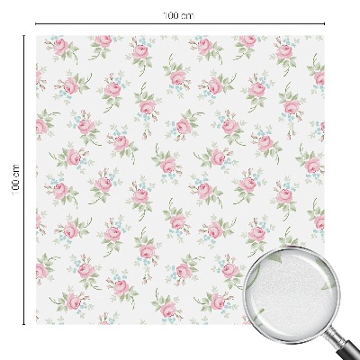 Samolepiaca fólia na sklo vitrážová Romantické ruže