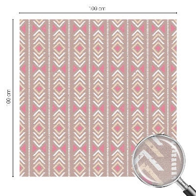 Samolepiaca fólia na sklo vitrážová Etnické kosoštvorce