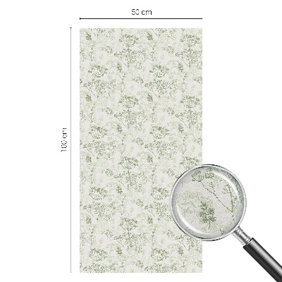 Matná fólia na okno vitráž Botanický vzor