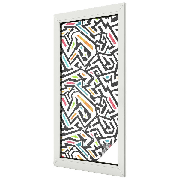 Samolepiaca fólia na sklo vitrážová Abstraktná geometria