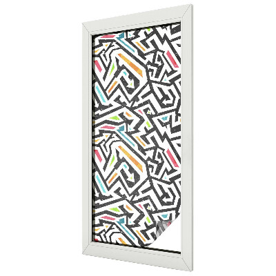 Samolepiaca fólia na sklo vitrážová Abstraktná geometria