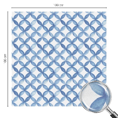 Matná fólia na okno vitráž Geometrické kvety