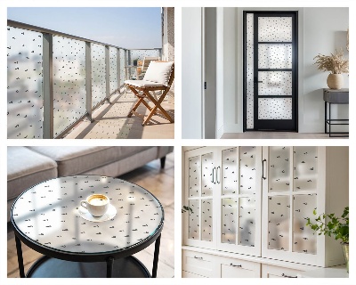 Nepriehľadná fólia na okno Geometrické trojuholníky