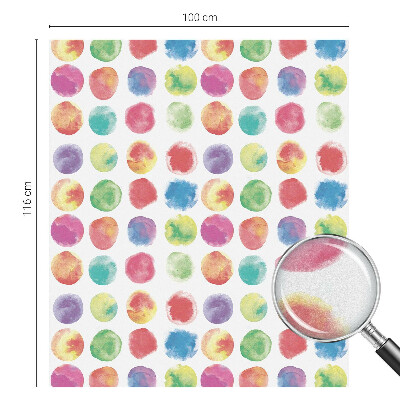 Matná fólia na okno vitráž Farebné kruhy