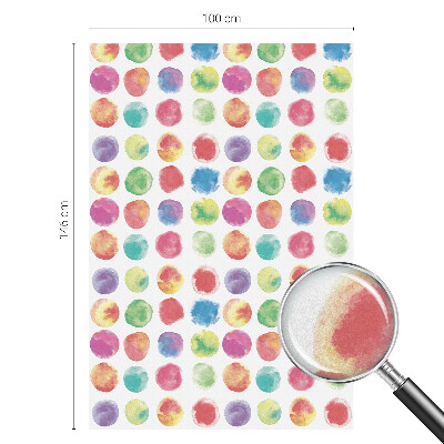 Matná fólia na okno vitráž Farebné kruhy