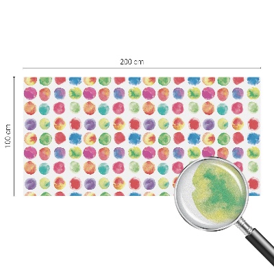 Matná fólia na okno vitráž Farebné kruhy