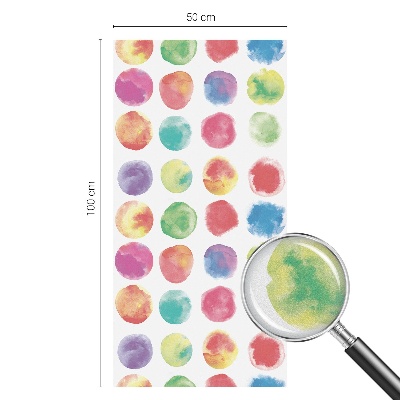 Matná fólia na okno vitráž Farebné kruhy