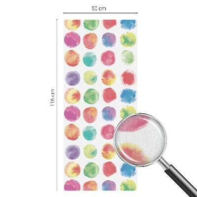 Matná fólia na okno vitráž Farebné kruhy