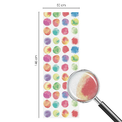 Matná fólia na okno vitráž Farebné kruhy