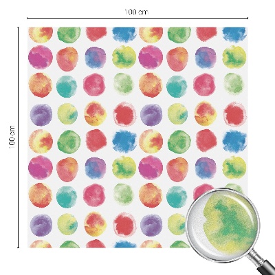 Matná fólia na okno vitráž Farebné kruhy