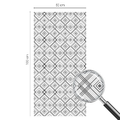 Ochranná fólia na sklo vitráž Kosoštvorcová harmónia