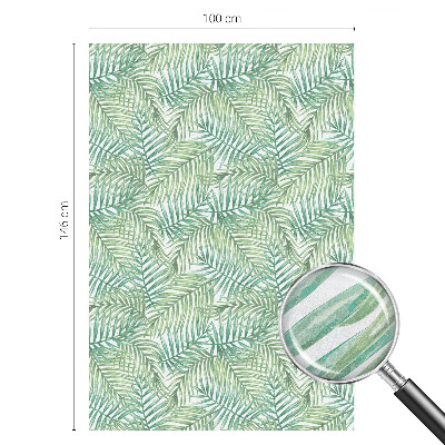 Samolepiaca fólia na sklo vitrážová Zelená papraď