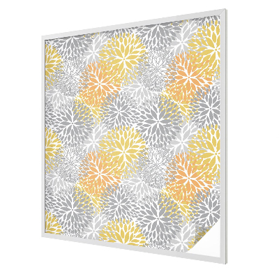 Matná fólia na okno vitráž Farebné kvety