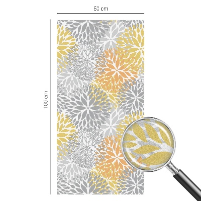 Matná fólia na okno vitráž Farebné kvety