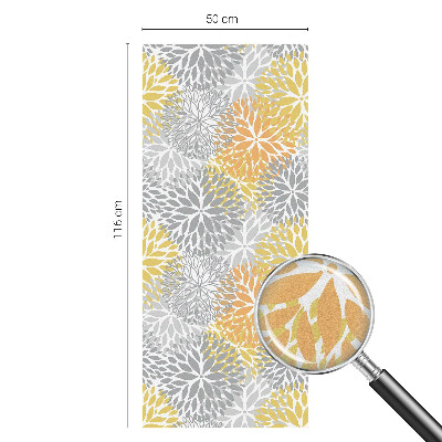 Matná fólia na okno vitráž Farebné kvety