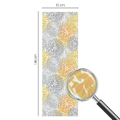 Matná fólia na okno vitráž Farebné kvety