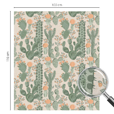 Ochranná fólia na sklo vitráž Zelené sukulenty