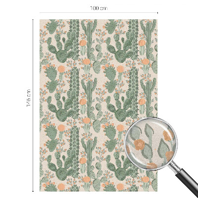 Ochranná fólia na sklo vitráž Zelené sukulenty