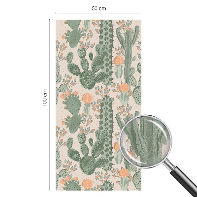 Ochranná fólia na sklo vitráž Zelené sukulenty