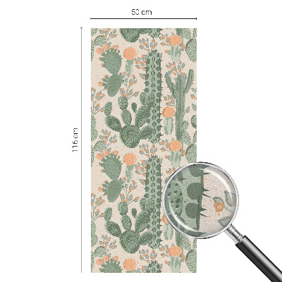 Ochranná fólia na sklo vitráž Zelené sukulenty