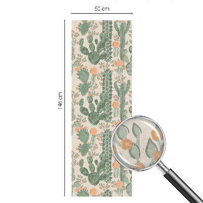 Ochranná fólia na sklo vitráž Zelené sukulenty