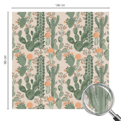 Ochranná fólia na sklo vitráž Zelené sukulenty