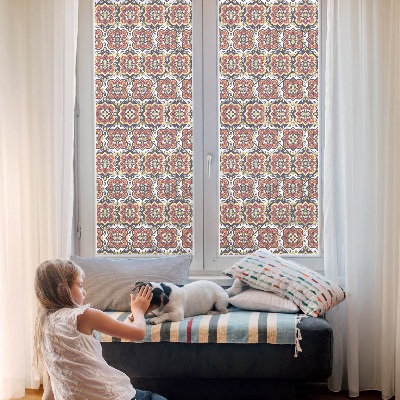 Samolepiaca fólia na sklo vitrážová Kvetinový ornament