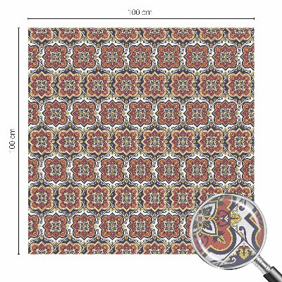 Samolepiaca fólia na sklo vitrážová Kvetinový ornament