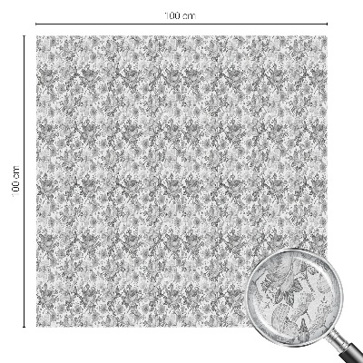 Matná fólia na okno vitráž Kvetinová elegancia