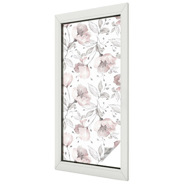 Nepriehľadná fólia na okno Ružové listy