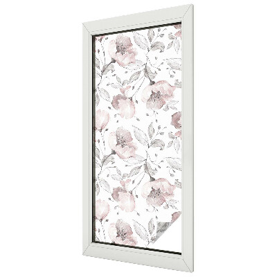 Nepriehľadná fólia na okno Ružové listy