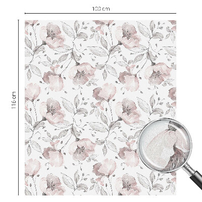 Nepriehľadná fólia na okno Ružové listy