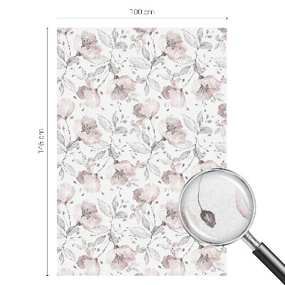 Nepriehľadná fólia na okno Ružové listy