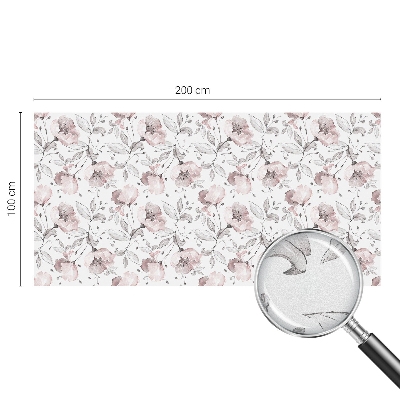 Nepriehľadná fólia na okno Ružové listy