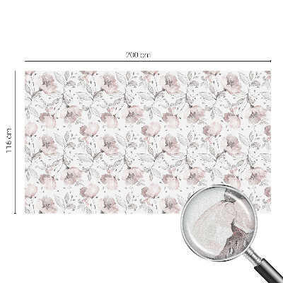 Nepriehľadná fólia na okno Ružové listy