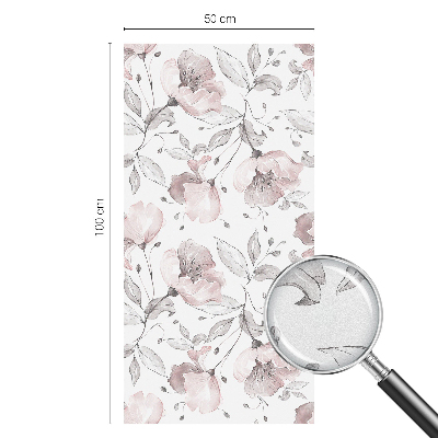 Nepriehľadná fólia na okno Ružové listy